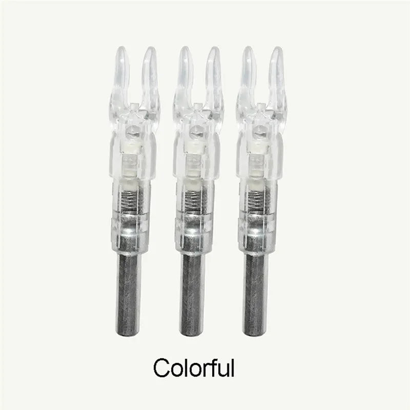Automatically Luminous High Quality 3Pcs Hunting Shooting Fit 6.2Mm Arrow Shaft Lighted Bow LED Glowing Arrow Nock Tail #277515