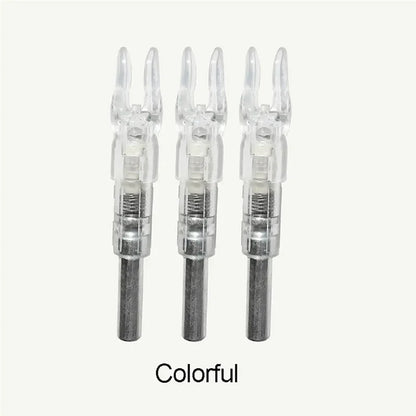 Automatically Luminous High Quality 3Pcs Hunting Shooting Fit 6.2Mm Arrow Shaft Lighted Bow LED Glowing Arrow Nock Tail #277515