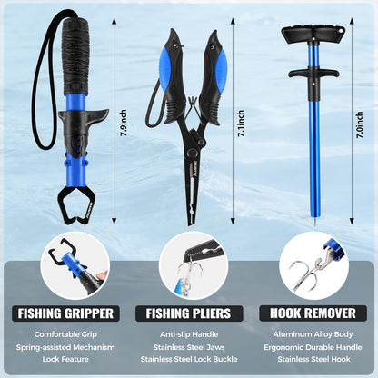 Fishing Gear,Fishing Backpack with Floating Fishing Net,Tackle Boxes,Waterproof Fishing Tackle Bag,Fishing Gifts for Men