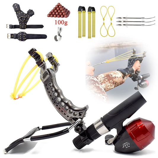 Multifunctional Shooting Fish Slingshot Powerful Catapult Hunting Bow Fishing Slingshot Kit