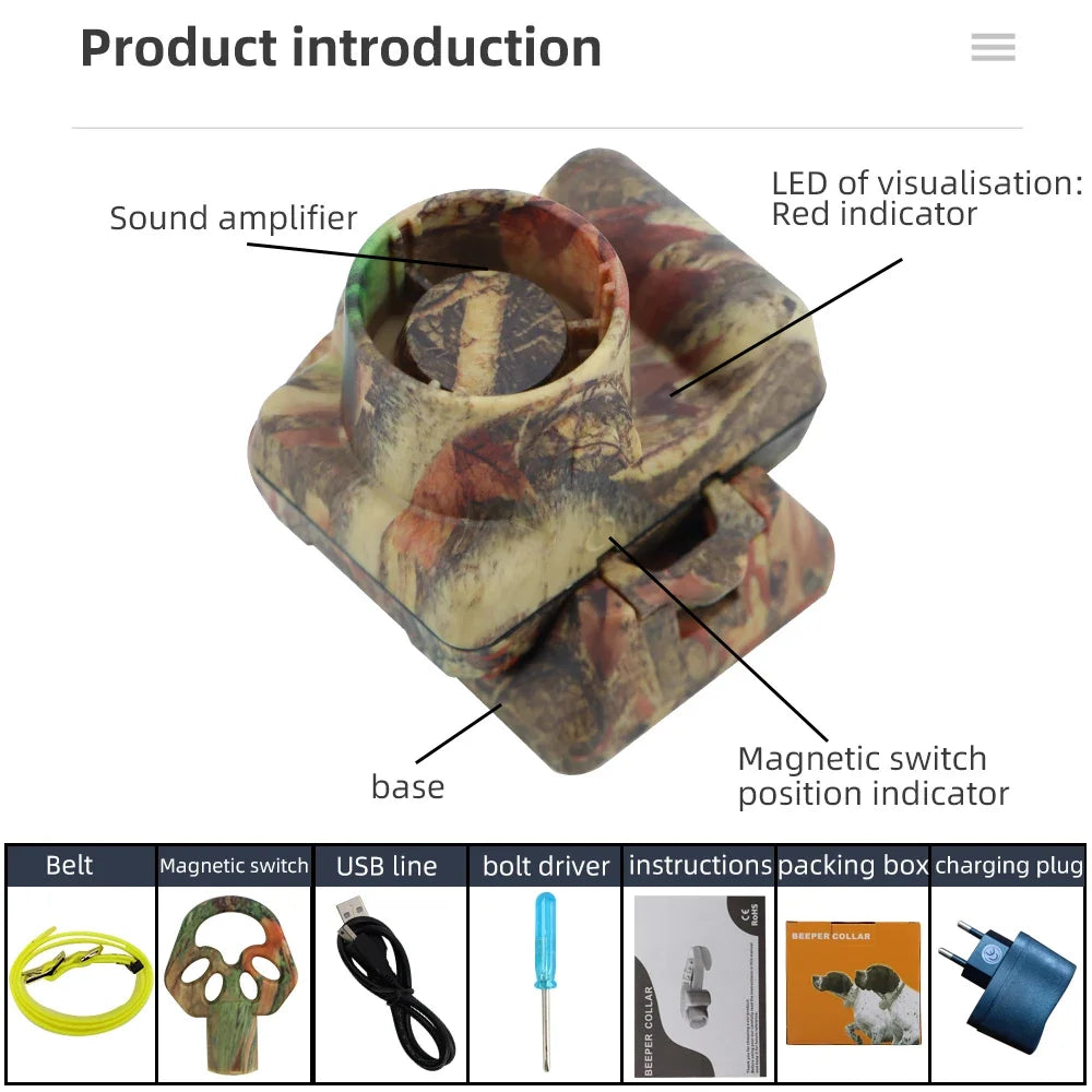 Rechargeable Dog Training Collar Hunting Dog Beeper Collars Beeper Collarelectric Hunting Collars Training and Hunting for Dogs