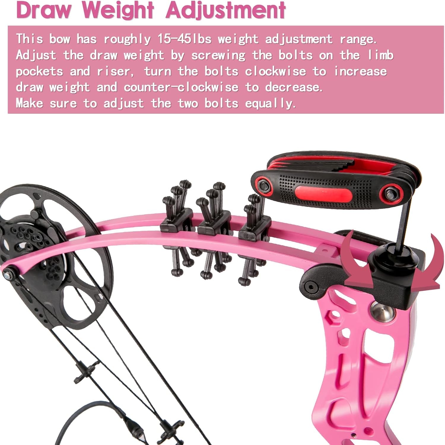 Youth Compound Bow Set 15-45 Lbs for Teens and Beginner, Package with Archery Hunting Equipment, Max Speed 260Fps, Adjustable, Right Hand