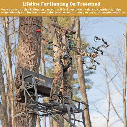 Treestand Safety Rope, Linemans Rope for Hunting, Tree Stand Safety Line, Tree T