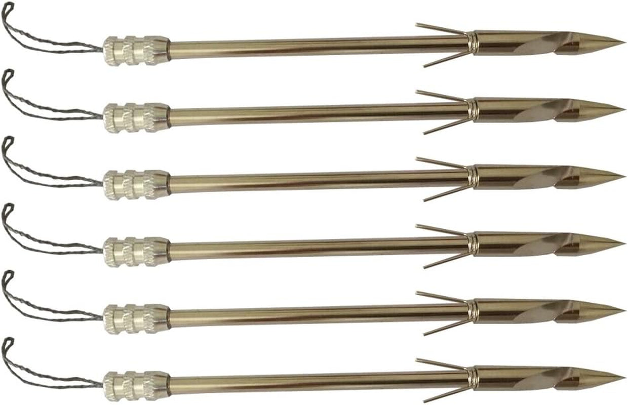 Stainless Steel Fish Hunting Arrows Crossbow Fishing Arrows Pack of 6