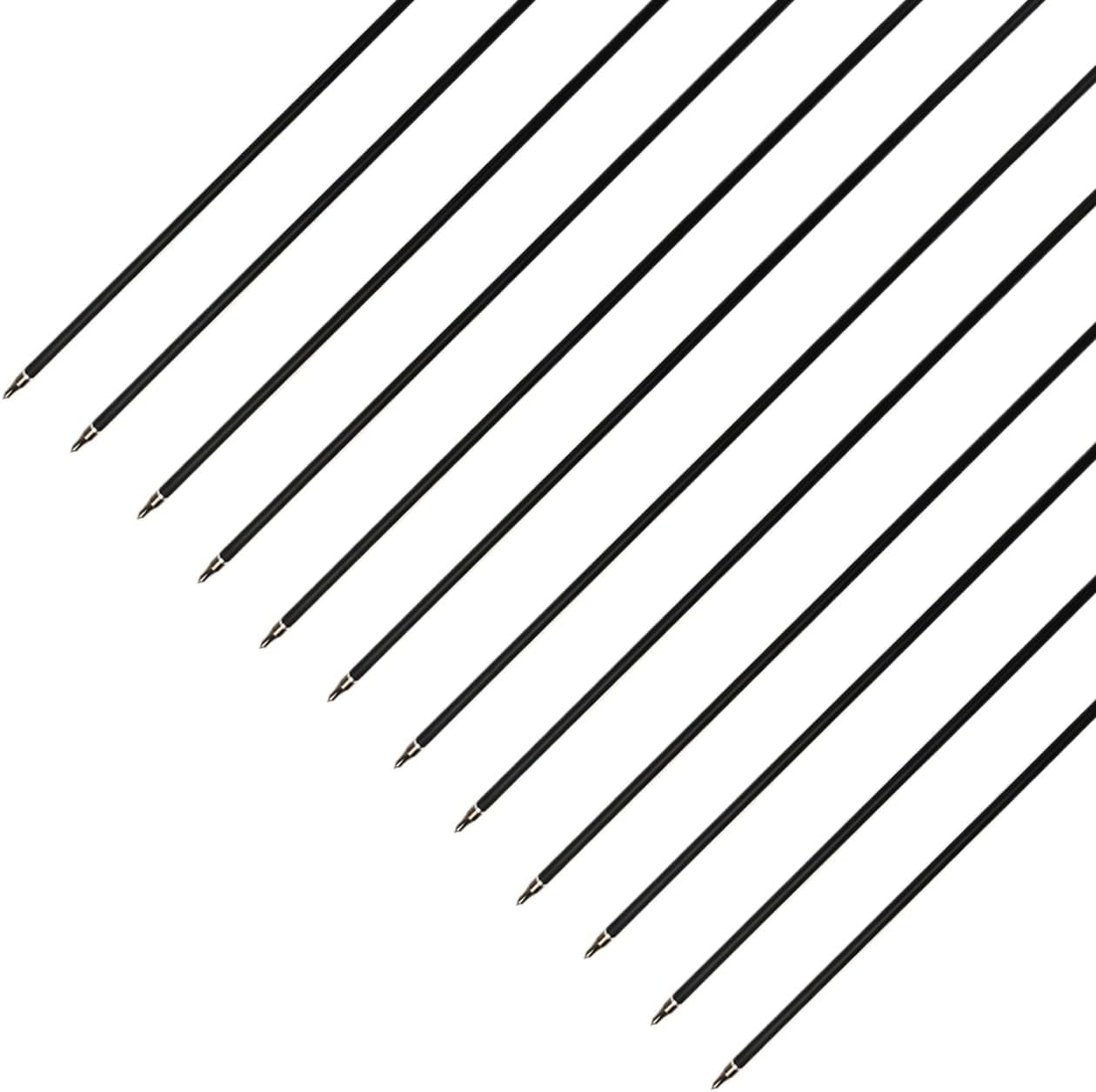 30" Carbon Arrows Hunting Arrows with 4" Shield Shaped Turkey Feathers Spine 400 for Recurve & Traditional Long & English Long Bow(Pack of 12)