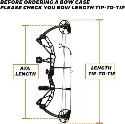 Compound Bow Case - Archery Soft Bow Bag with Arrow Pocket and Backpack Straps, Durable Soft Padding, Multiple Storage Pockets, Carrying Case for Archery Accessories