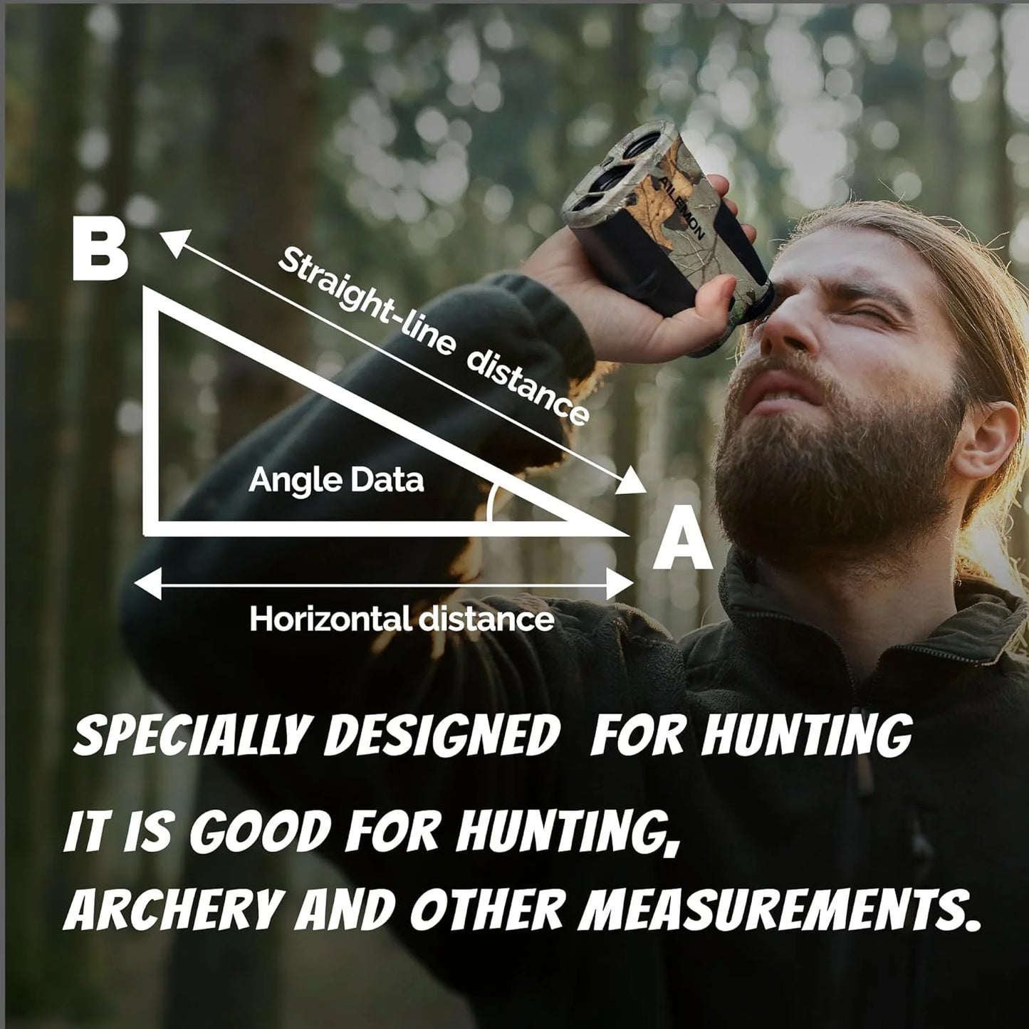 Range Finder for Hunting, 900 Yards Laser Rangefinder with 6X Magnification Multi Functional Distance/Angle/Scan Waterproof Rangefinder for Hunter