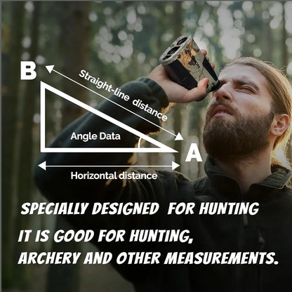 Range Finder for Hunting, 900 Yards Laser Rangefinder with 6X Magnification Multi Functional Distance/Angle/Scan Waterproof Rangefinder for Hunter