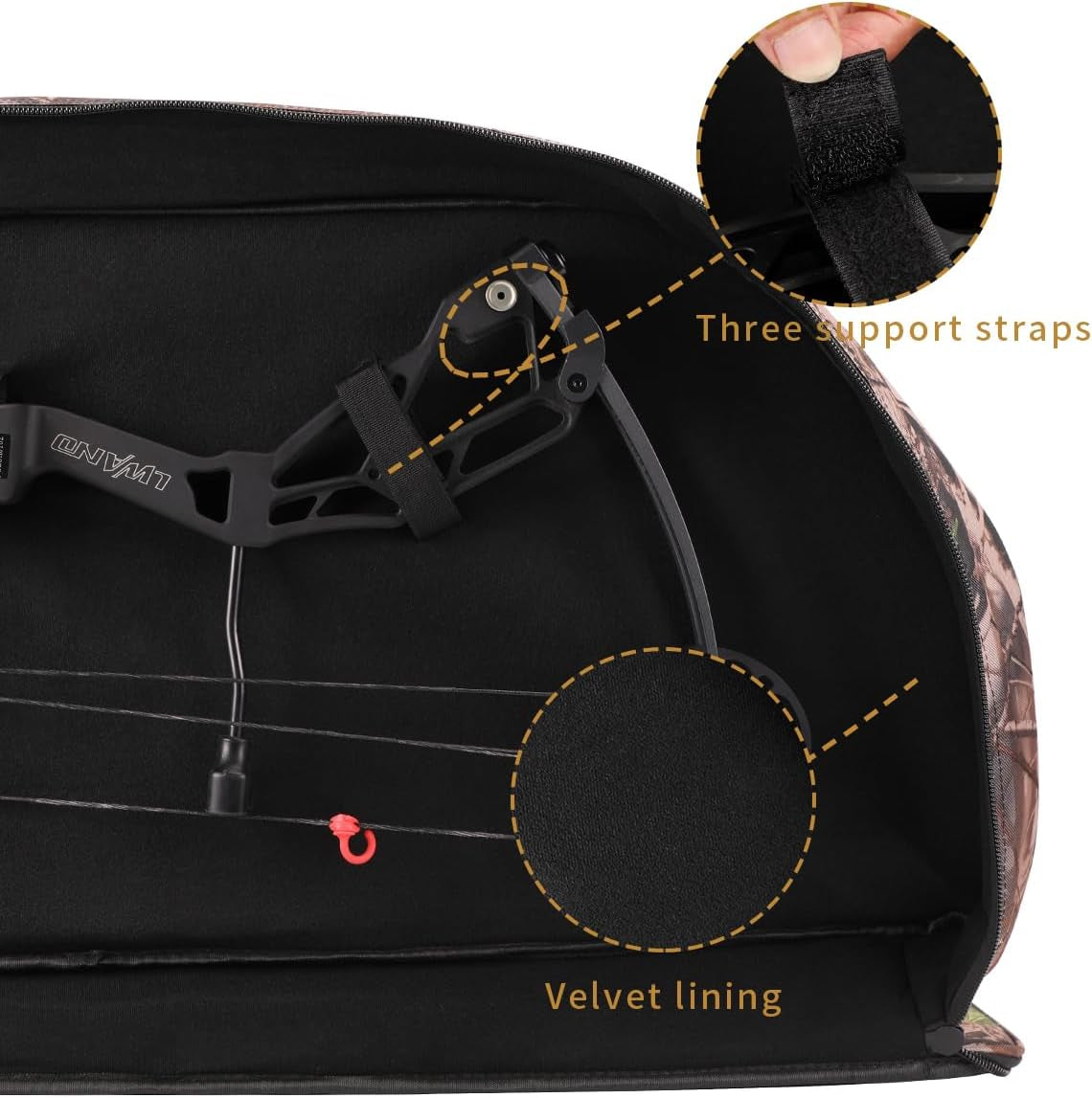 Compound Bow Case - Archery Soft Bow Bag with Arrow Pocket and Backpack Straps, Durable Soft Padding, Multiple Storage Pockets, Carrying Case for Archery Accessories