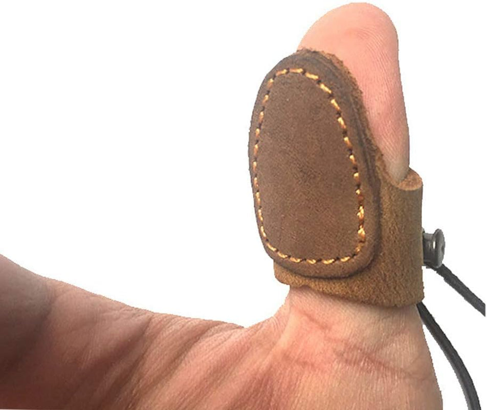 Soft Leather Thumb Ring Archery Finger Protector for Mongolian Reurve Bow Finger Guard for Traditional Bow Protector Shooting Glove