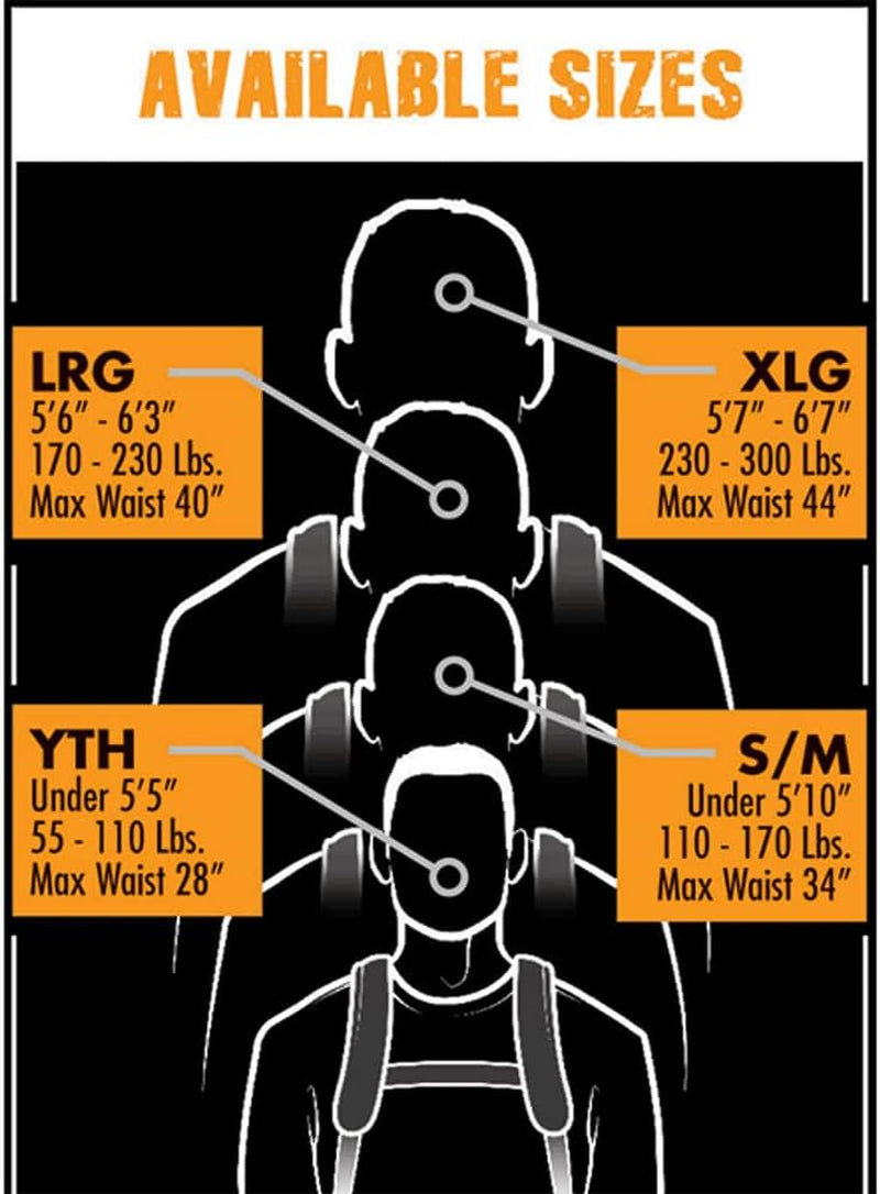 Hunting Tree Stand Safety Systems Lightweight Padded Nylon Quick-Release Safeguard Harness, Large