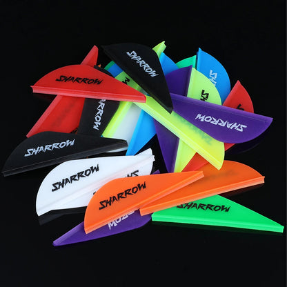 36Pcs 2Inch Archery Rubber Feather Arrow Vanes DIY Arrow Shaft for Compound Bow Recurve Bow Outdoor Shooting Hunting Accessories