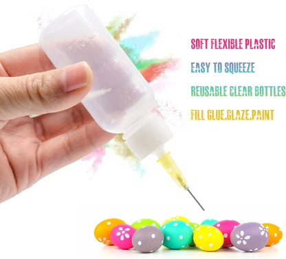 Precision Tip Applicator Bottle, Mini Glue Squeeze Bottle with Brush Tip for Oil, Wood Glue, Craft Glue, Paint, Crafting Fine Dispenser