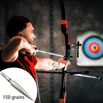 Archery Field Points Practice Field Tips100/125/150/200/300 Grains Archery Target Practice Hunting Broadheads Points Arrow Tip for Recurve Compound Bow Standard Threaded Screw-In Arrow