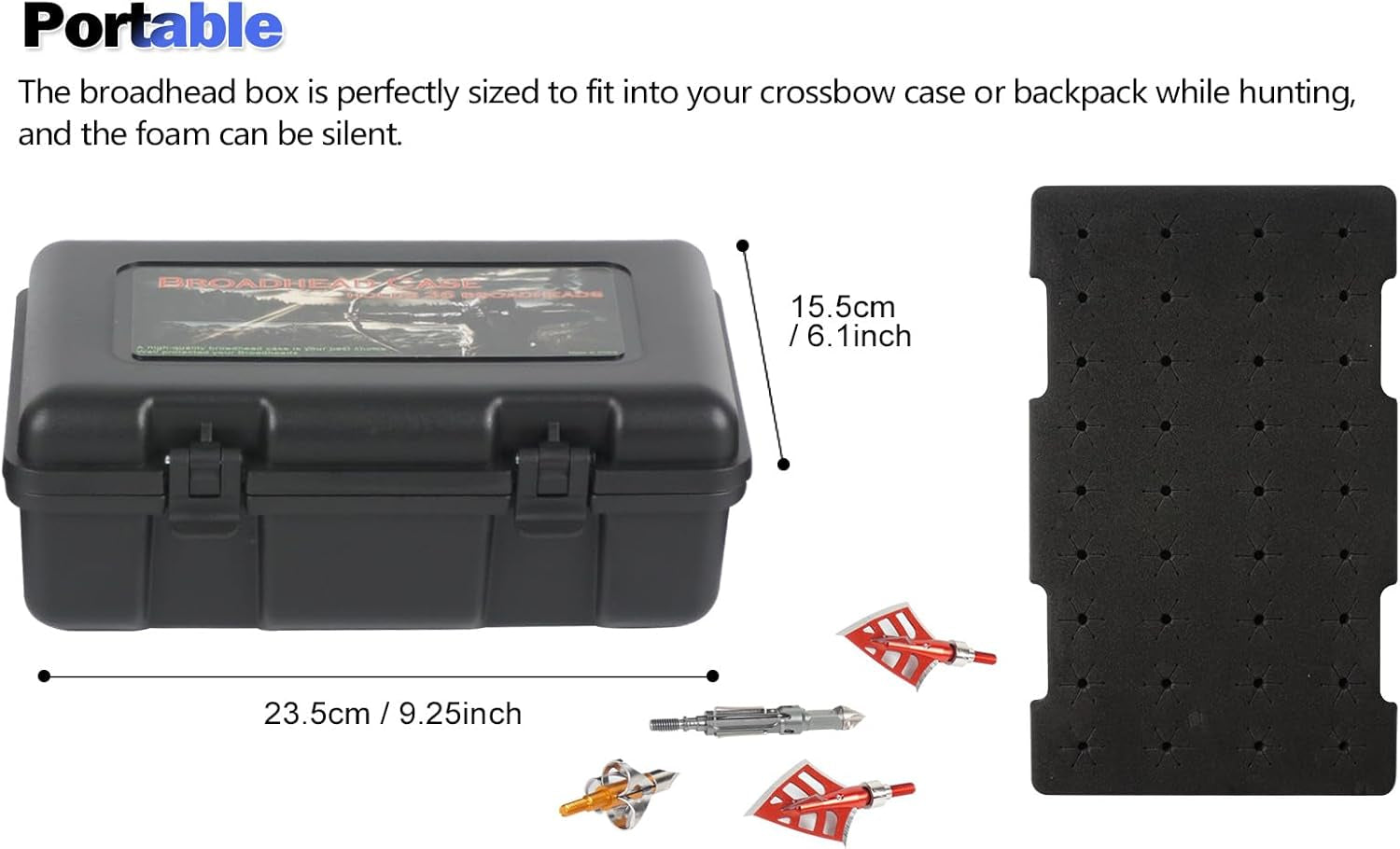 Broadhead Storage Box Case for Compound Hunting Bow and Crossbow Accessory - 36PCS Stroage