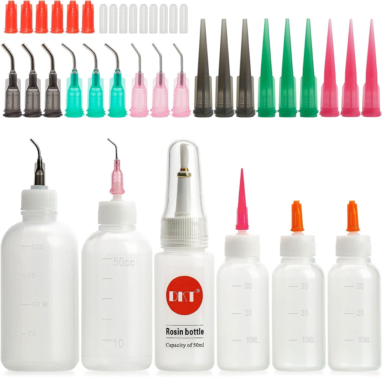 Precision Tip Applicator Bottle, Mini Glue Squeeze Bottle with Brush Tip for Oil, Wood Glue, Craft Glue, Paint, Crafting Fine Dispenser