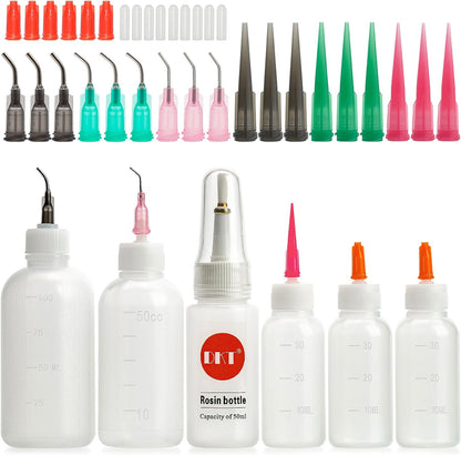 Precision Tip Applicator Bottle, Mini Glue Squeeze Bottle with Brush Tip for Oil, Wood Glue, Craft Glue, Paint, Crafting Fine Dispenser