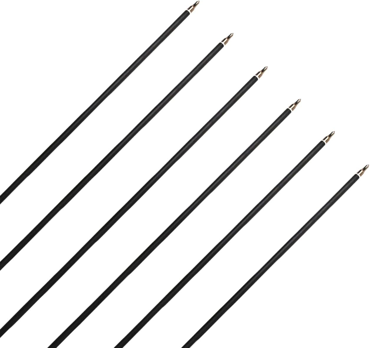31.5Inch Carbon Arrow Targeting Practice Hunting Arrows Spine 400 for Compound & Recurve & English Long Bow with Removable Tips (Pack of 12)
