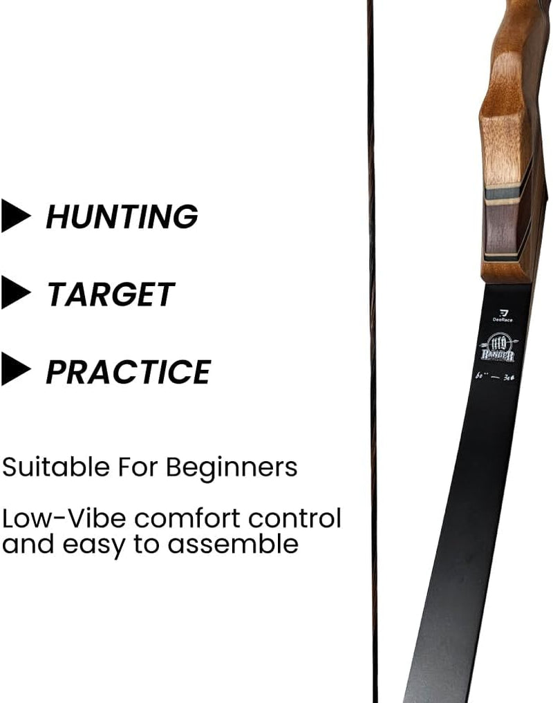 Archery 58" 60" Hunting Recurve Bow, Bow and Arrow Set for Adults Youth Beginner Hunting Targeting Archery