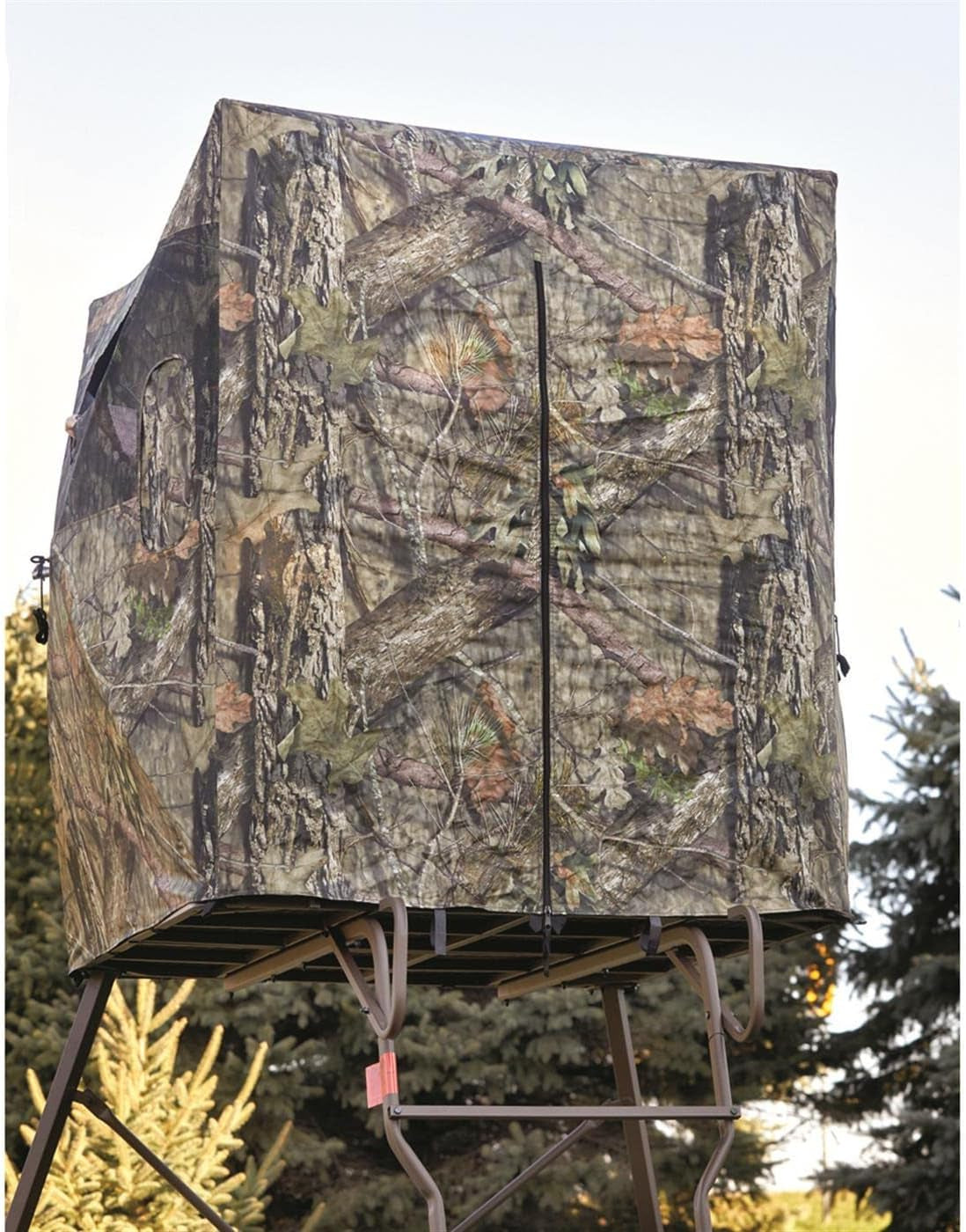 6 Foot Tripod Hunting Tower Blind, 2-Man Stand Elevated, Hunting Gear Equipment Accessories, 4 by 4