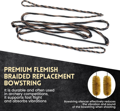 Black Hunter Recurve Bow 60 Inch 20-60 Lbs Takedown Bow Right Hand Hunting Bow and Arrow Set with Bow String Silencers Archery Bow for Adults Hunting Target Practice