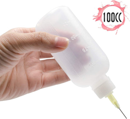 Precision Tip Applicator Bottle, Mini Glue Squeeze Bottle with Brush Tip for Oil, Wood Glue, Craft Glue, Paint, Crafting Fine Dispenser