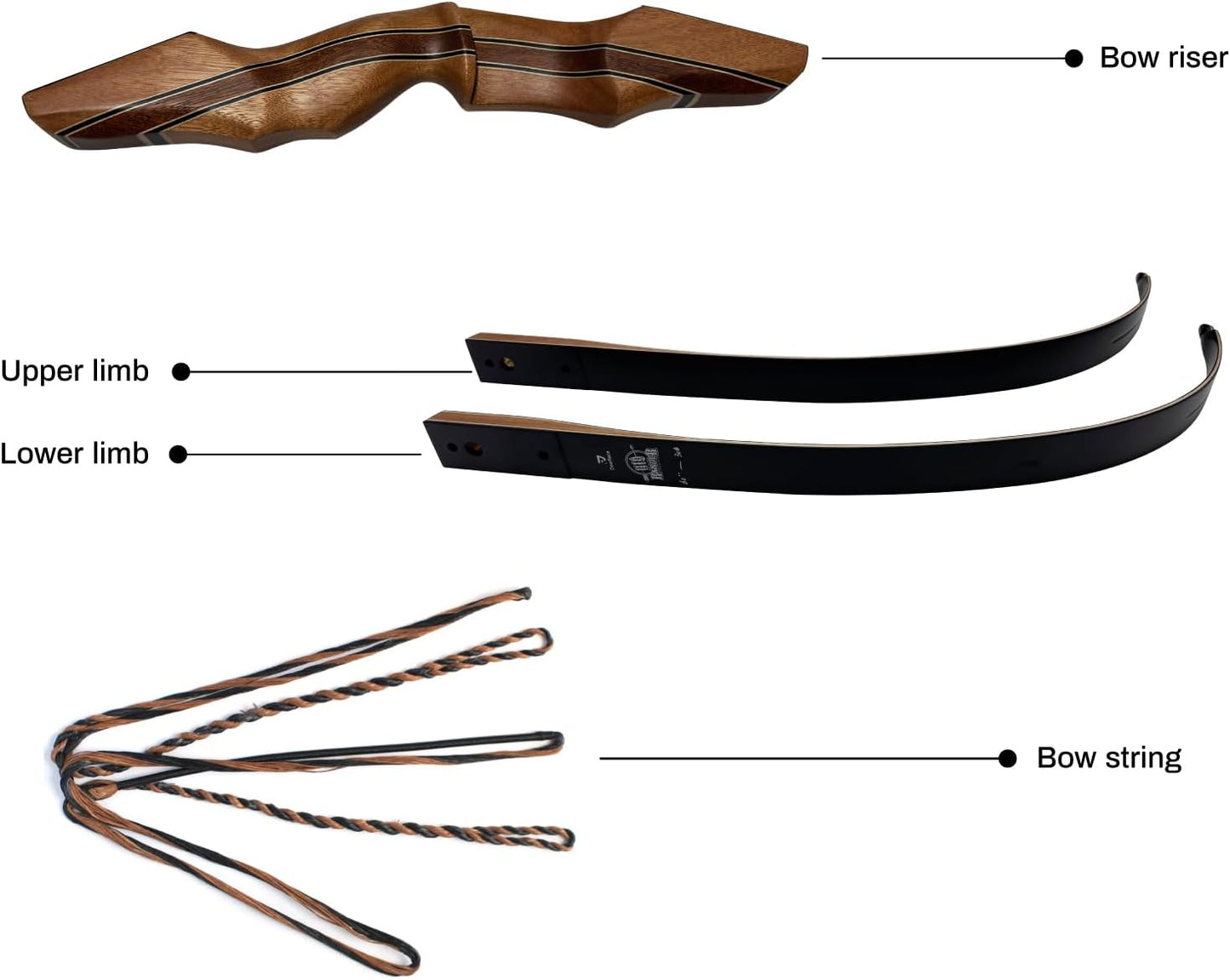 Archery 58" 60" Hunting Recurve Bow, Bow and Arrow Set for Adults Youth Beginner Hunting Targeting Archery