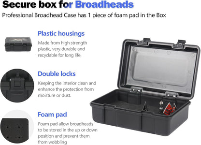 Broadhead Storage Box Case for Compound Hunting Bow and Crossbow Accessory - 36PCS Stroage