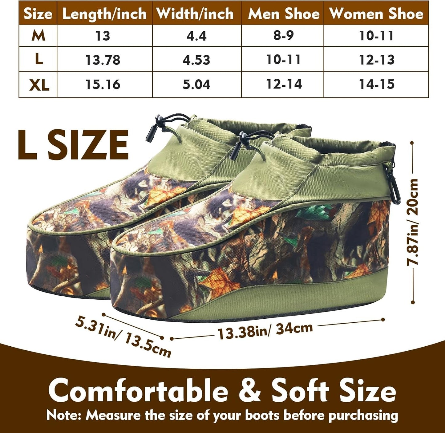 Insulated Boot Cover, Warmth Boot Covers for Hunting Tree Stand/Cold Weather Pro