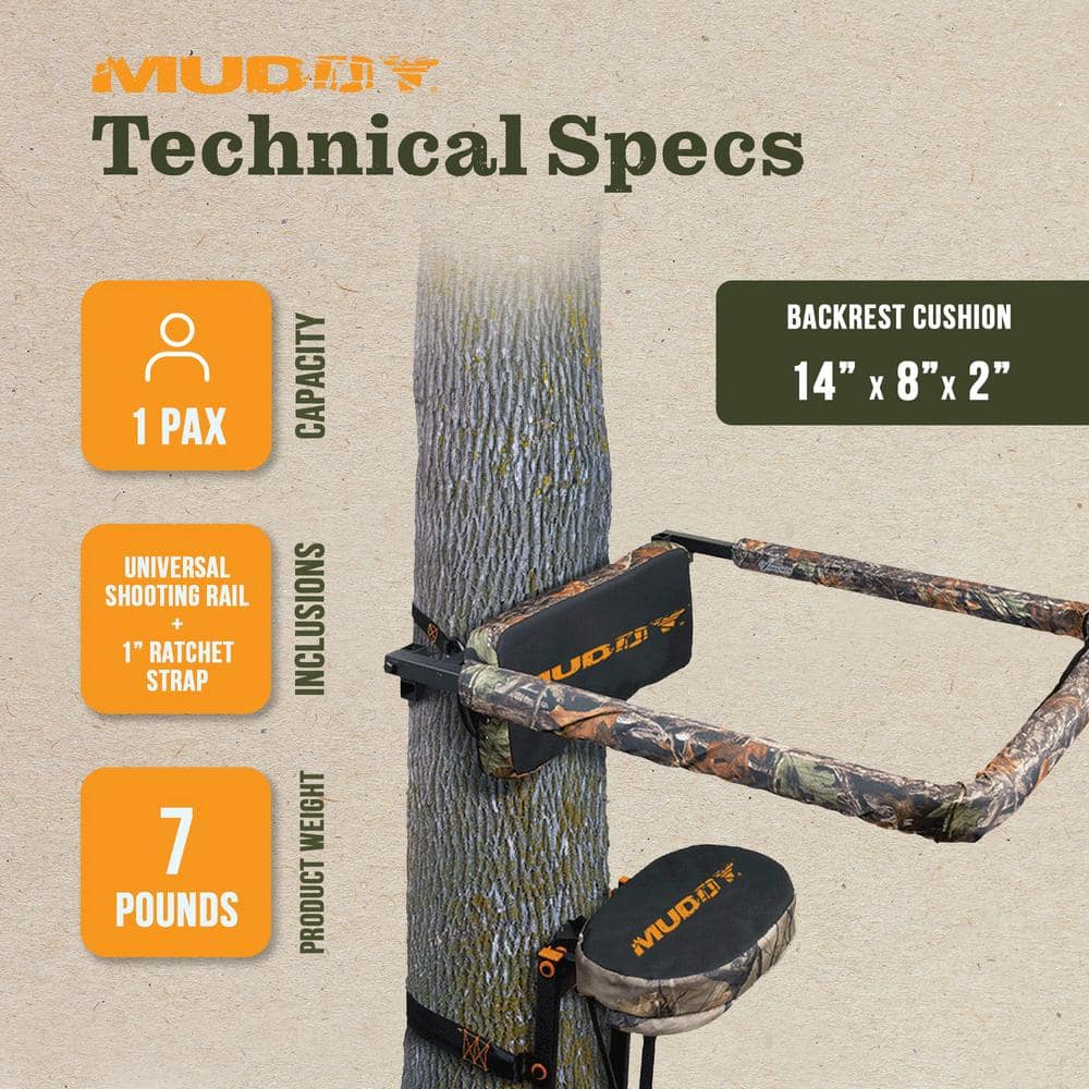 Outdoors Universal Hunting Tree Stand Reliable Flip up Shooting Rail Rest