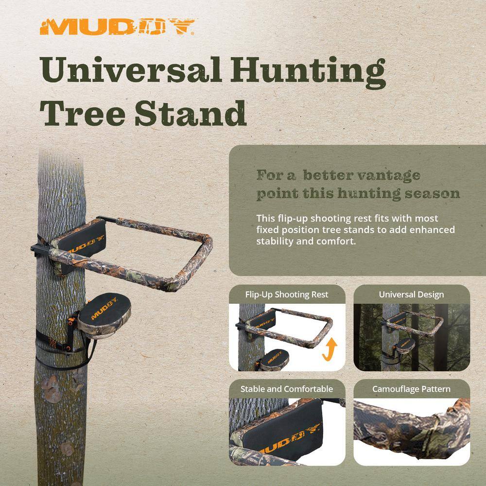 Outdoors Universal Hunting Tree Stand Reliable Flip up Shooting Rail Rest