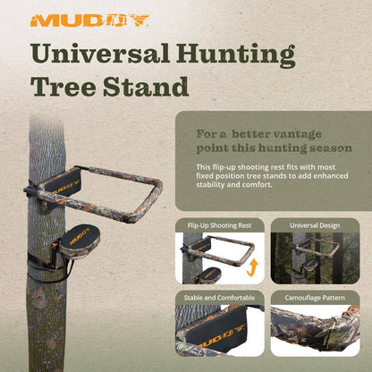 Outdoors Universal Hunting Tree Stand Reliable Flip up Shooting Rail Rest